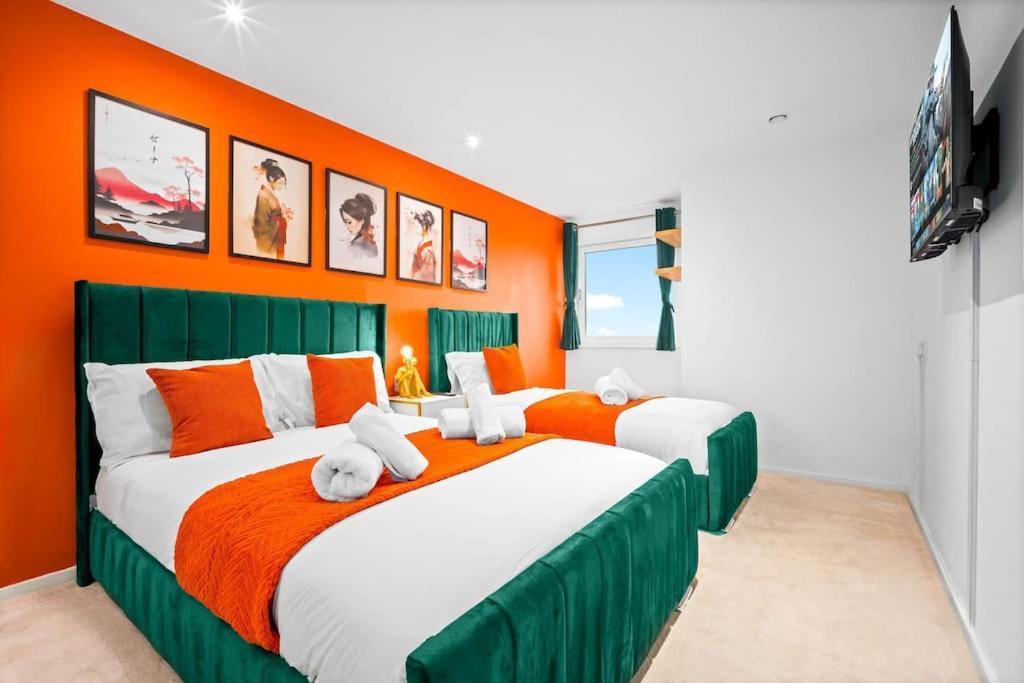 Spacious 2 Bed Apt B'Ham Cc With Parking Sleeps 7 Birmingham Exterior foto